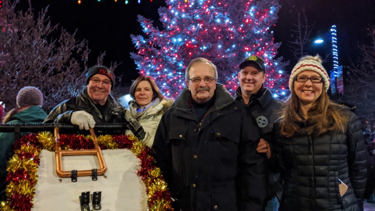 Mayor Robertson and members of Town Council at one of his favourite events of the year, Light Up Okotoks