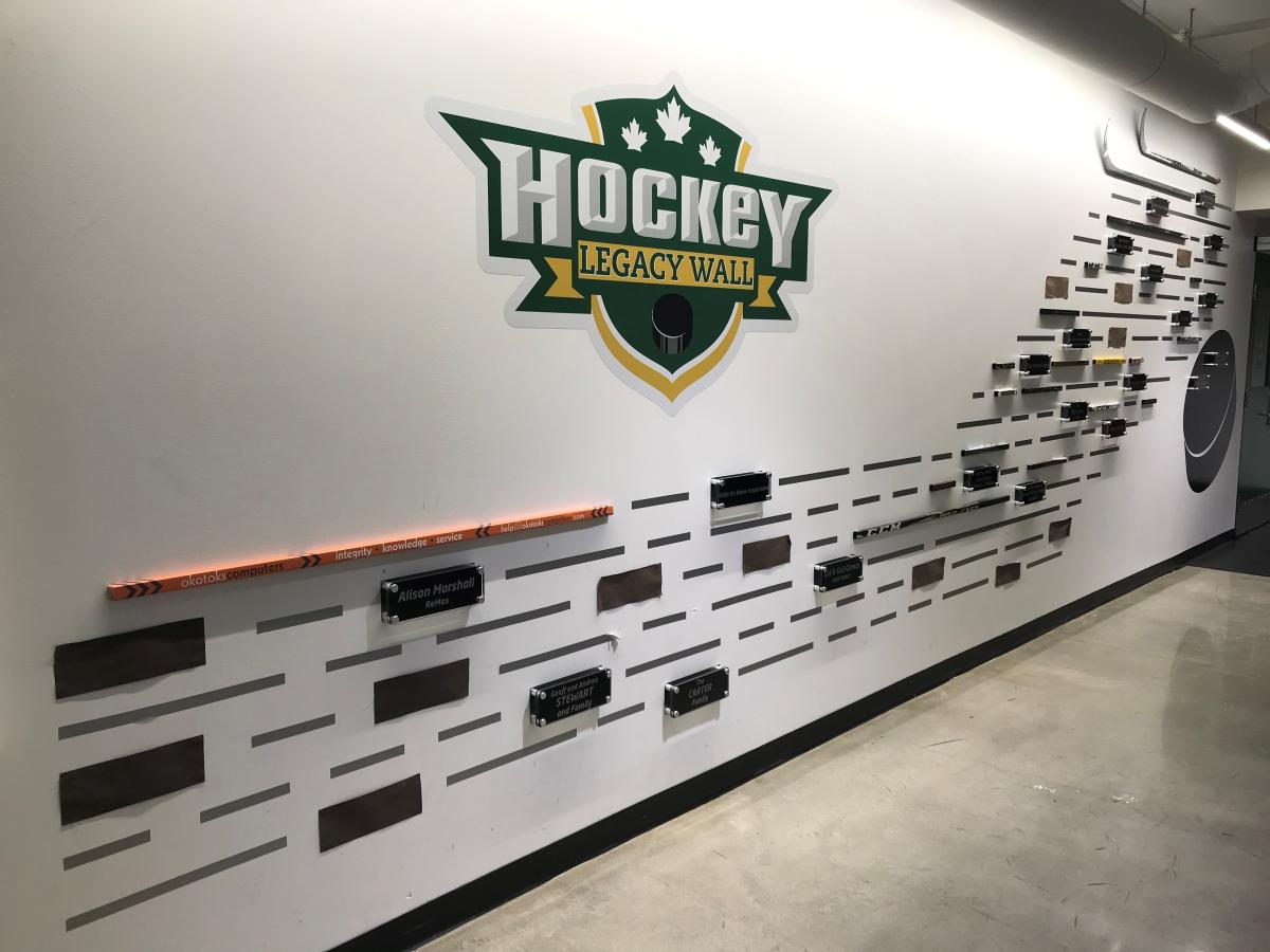hockey stick mural