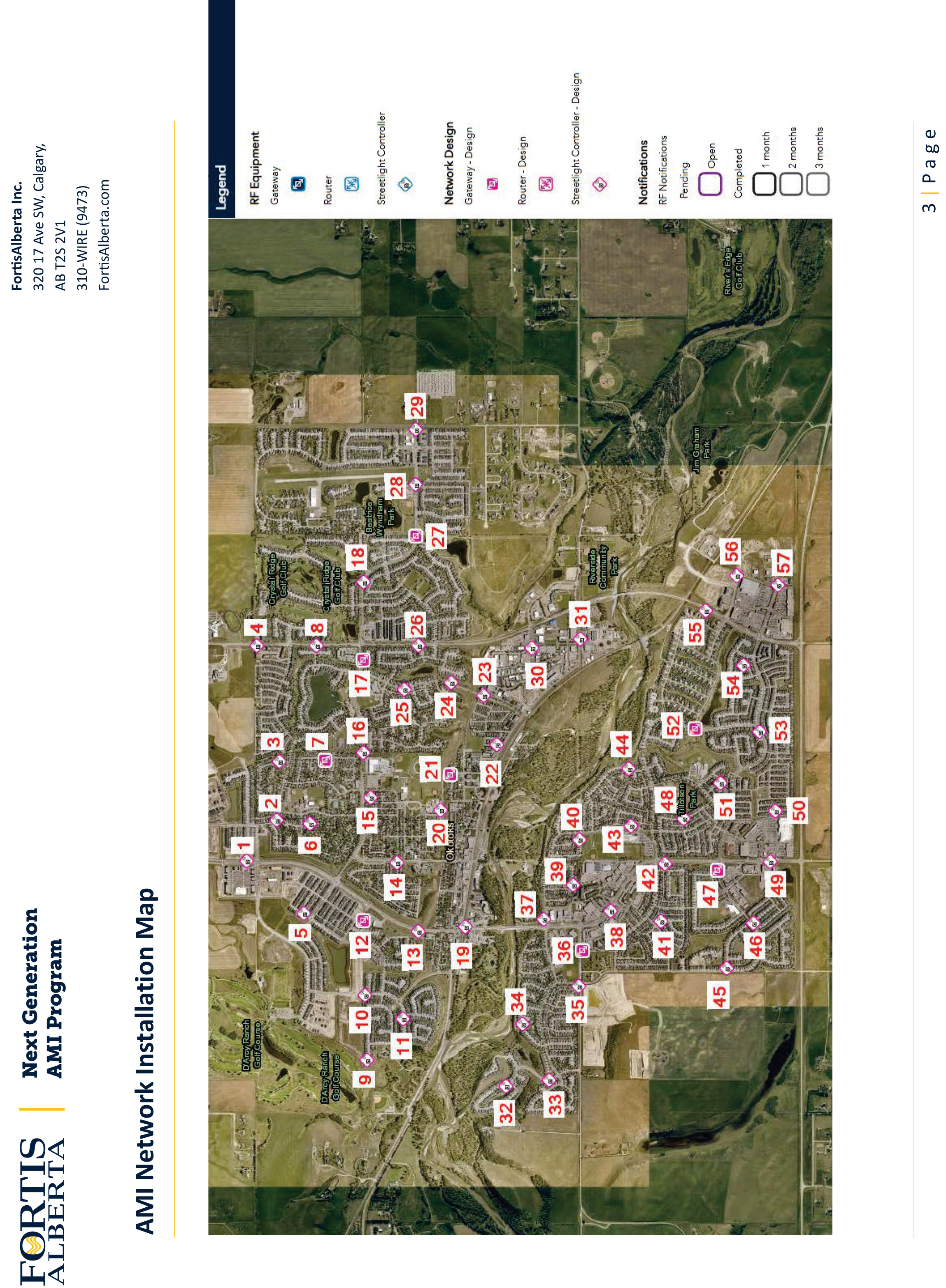 FortisAB AMI network installation map