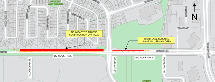 Big Rock Trail lane closure
