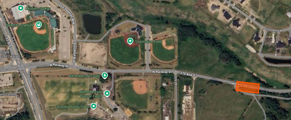 map of lane closure on 370 Ave