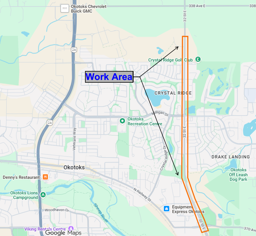 Map of sanitary sewer flush location