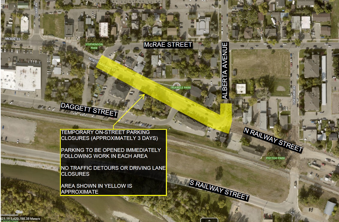 downtown shallow utility work area image