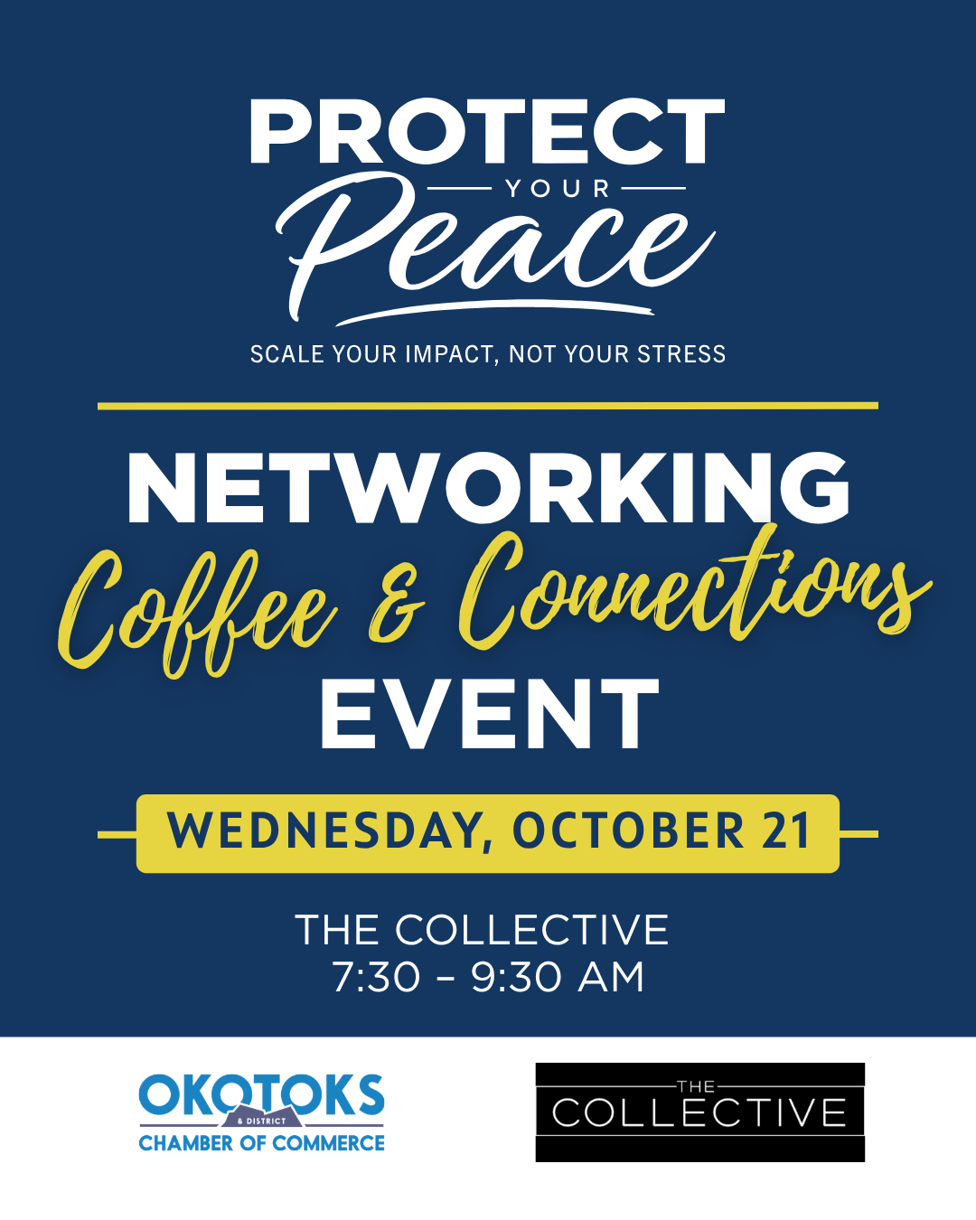 Coffee and connections small business month event poster