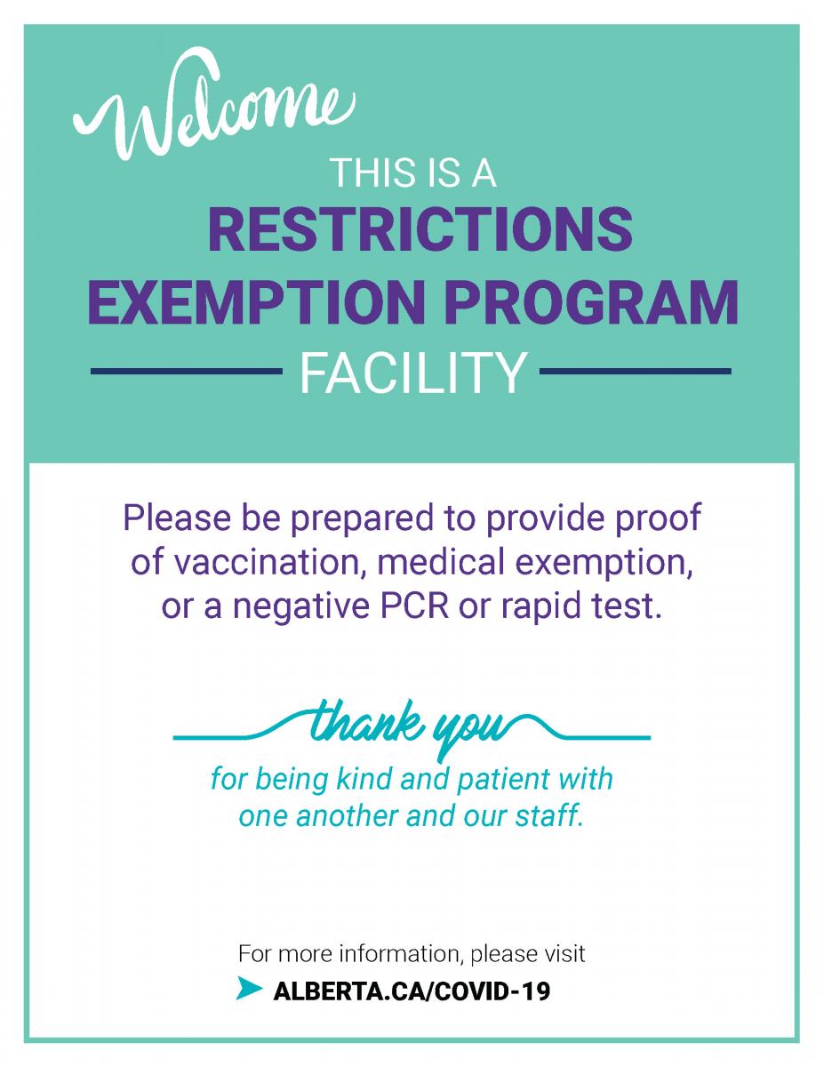 Business resource: Restrictions Exemption Program (REP) poster