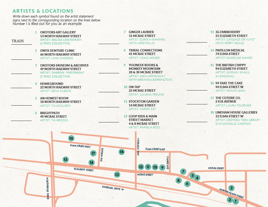 Map of Nooks & Crannies installations for 2023 festival