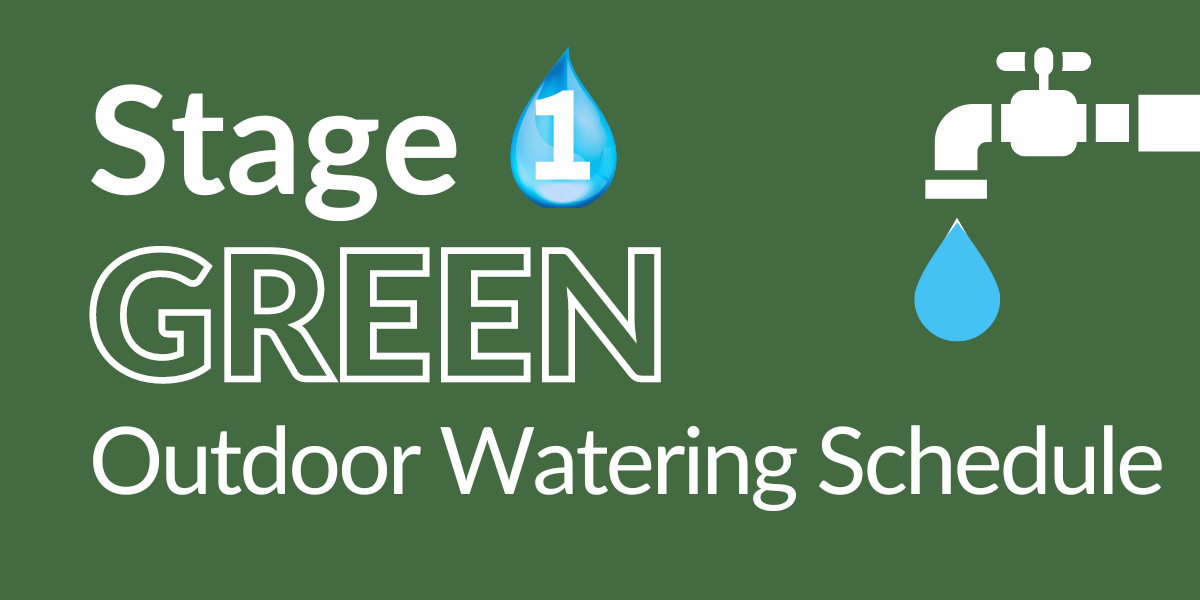 Green rectangle indicating regular watering schedule in effect