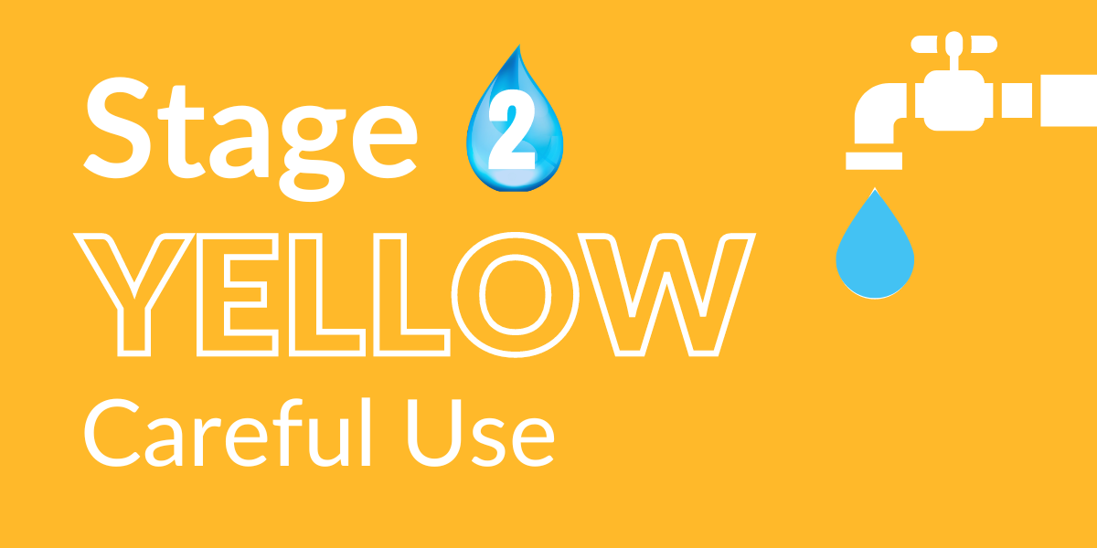 Yellow rectangle indicating water conservation
