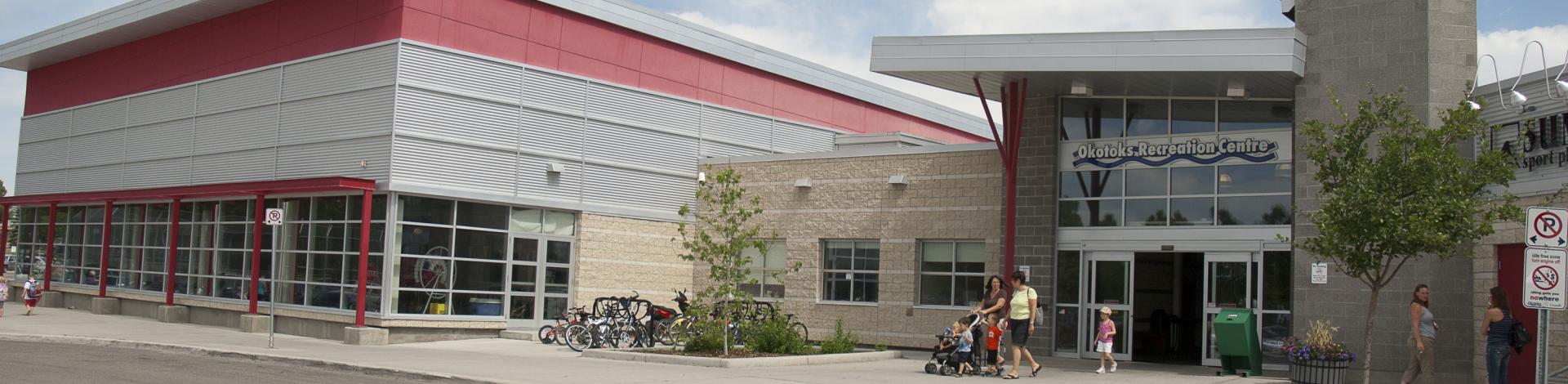 Outside of Okotoks Recreation Centre building
