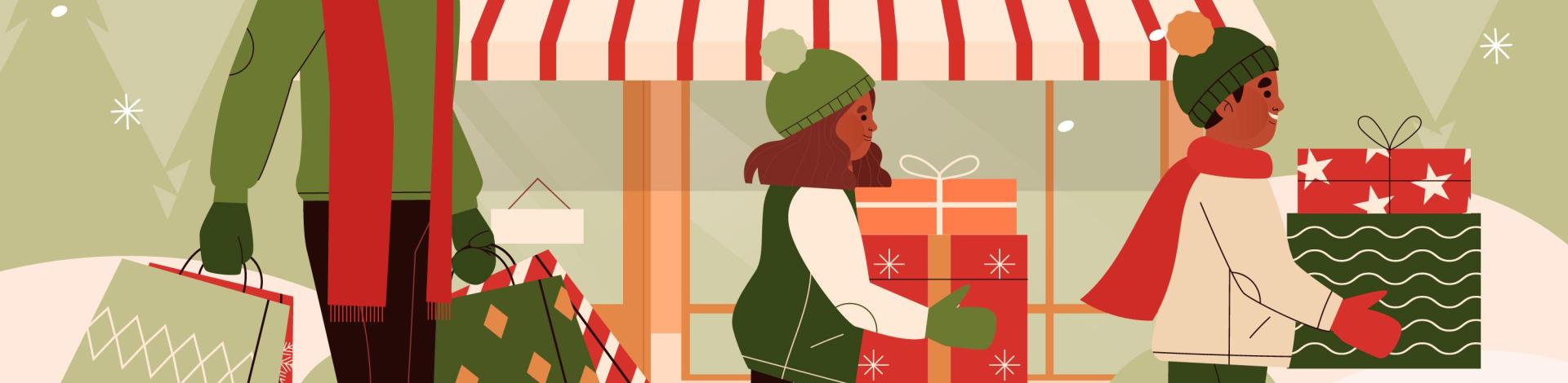 Christmas-shopping-scene-downtown