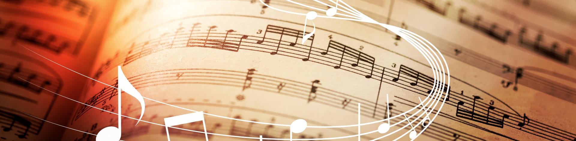 classic-sheets-with-music-notes-sign