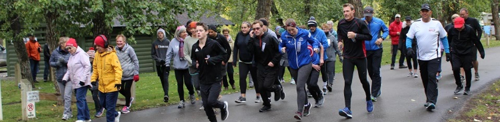 Residents participating in Terry Fox Run in Okotoks