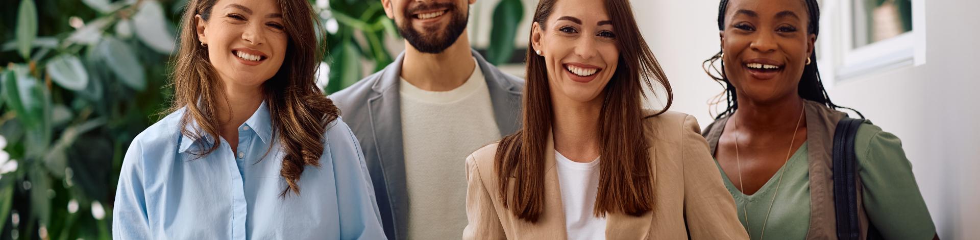 Group of multicultural people on a committee or board