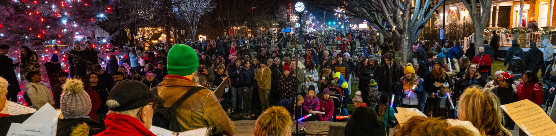 a crowd of people