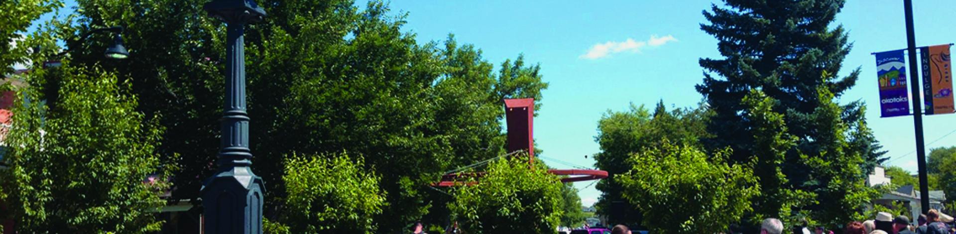plaza in summer