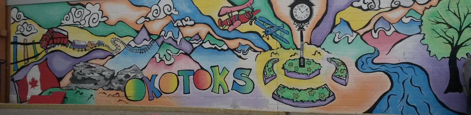 a mural in okotoks