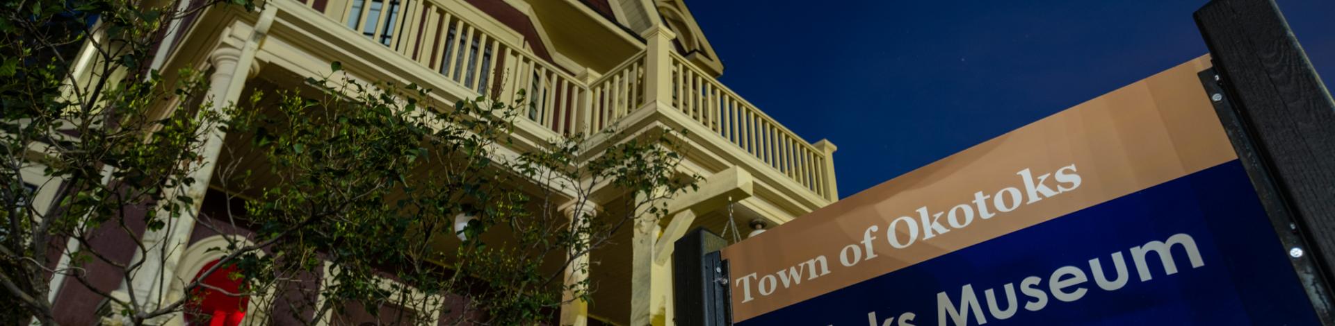 Museum lit up at Night