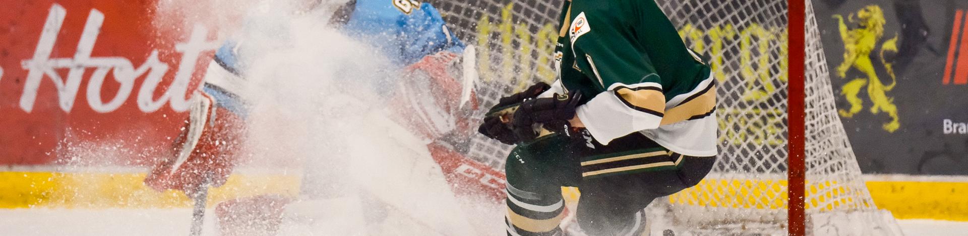 a hockey player on the ice