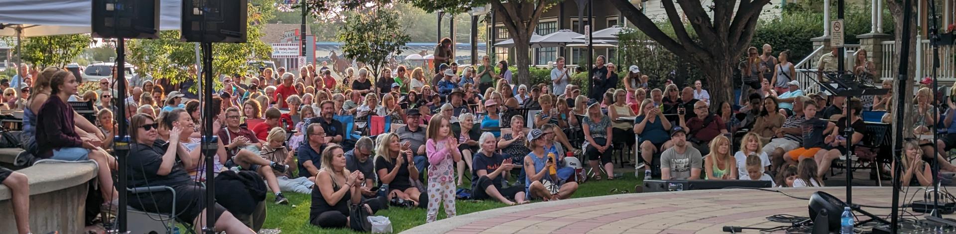 a crowd in okotoks