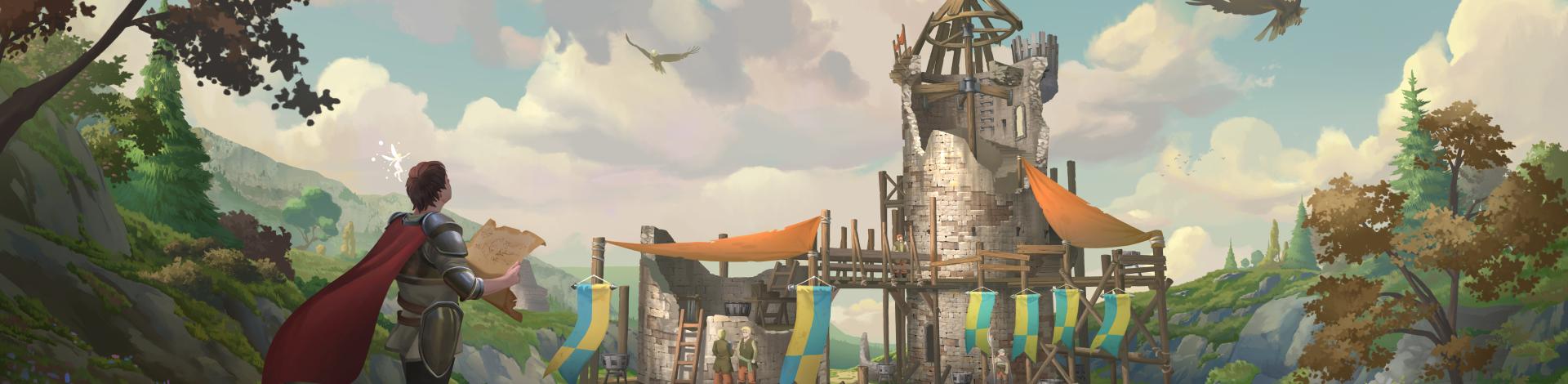 a magical world with an old castle