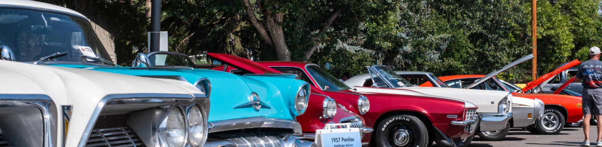 cars in a car show