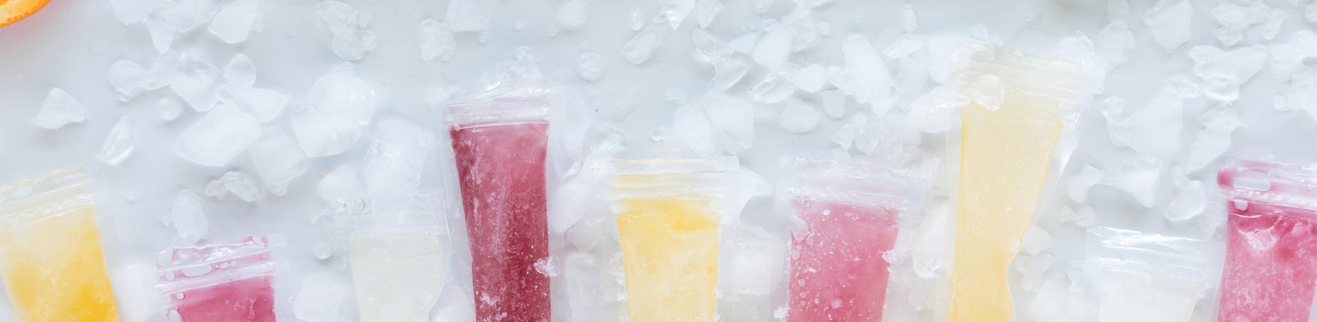 A row of popsicle freezies