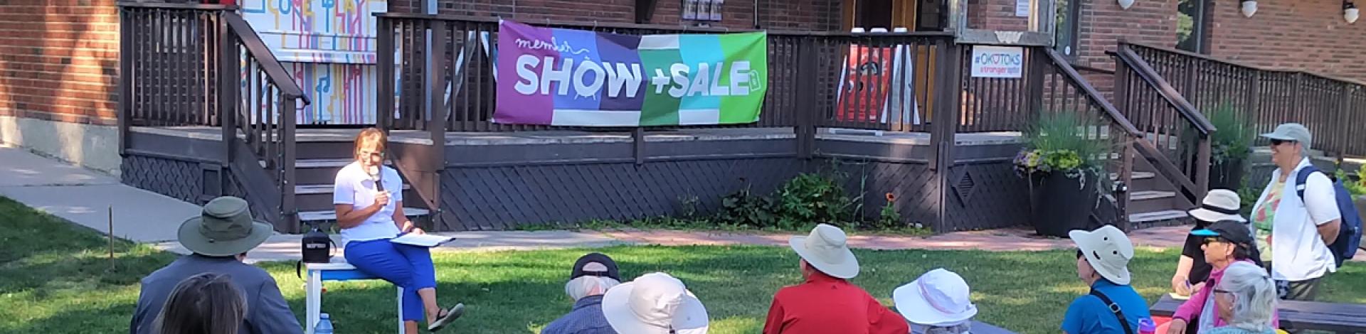 a walking tour in downtown okotoks