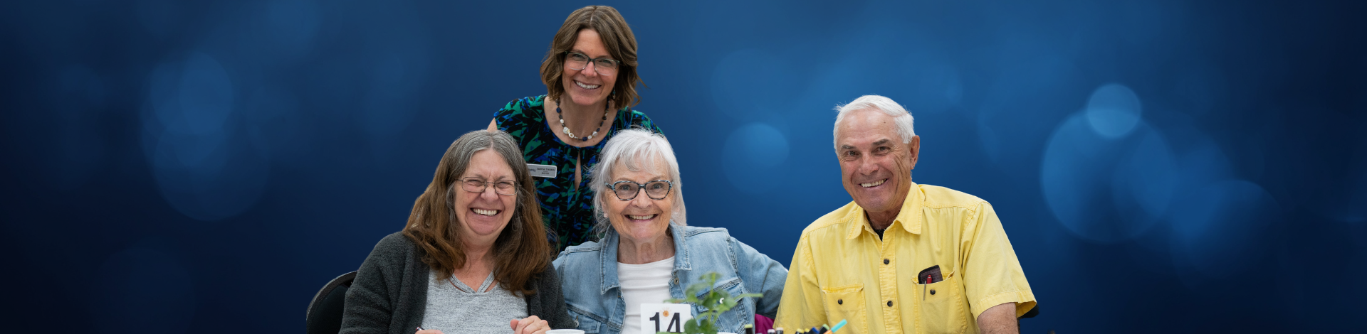 group photo of Mayor with smiling seniors
