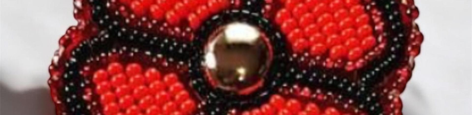 A beaded Poppy