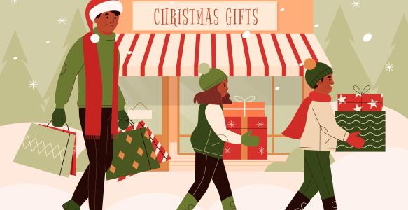 Christmas-shopping-scene-downtown