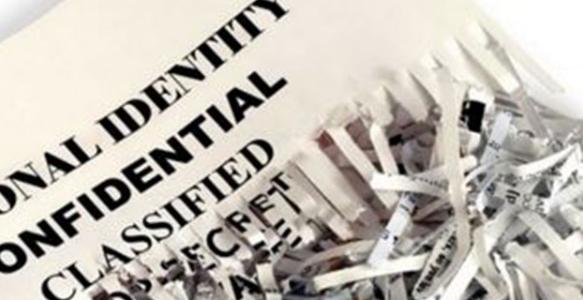 shredding personal document