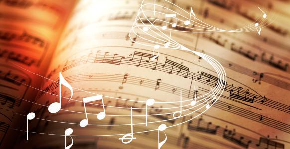 classic-sheets-with-music-notes-sign