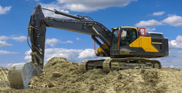 excavator digging in the ground