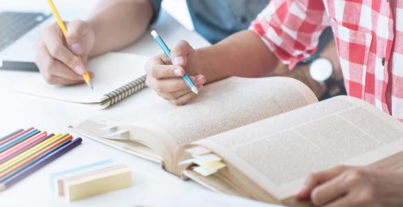 teens doing homework