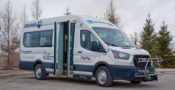 Okotoks Transit Vehicle parked