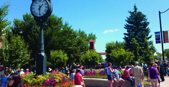 plaza in summer