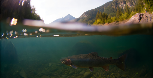 A fish swimming underwater 