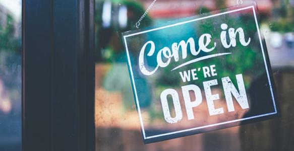 open for business sign