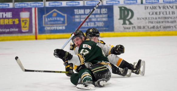 a hockey player on the ice