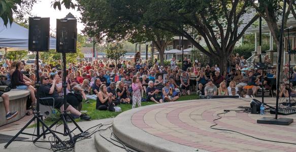 a crowd in okotoks