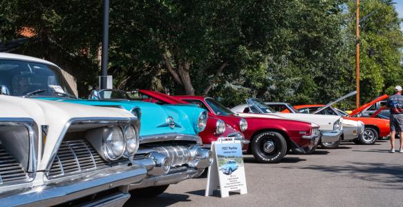 cars in a car show
