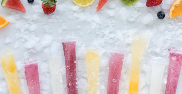 A row of popsicle freezies