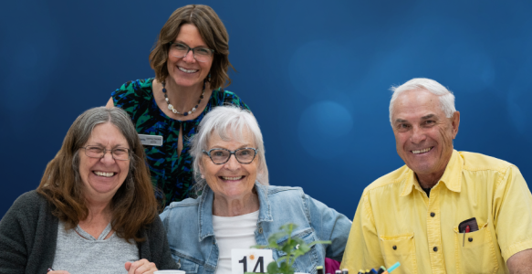 group photo of Mayor with smiling seniors