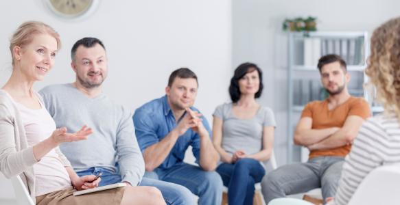 Parents meeting in a group