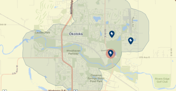 a power outage map of okotoks