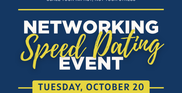 Speed Dating for Business small business week networking event poster