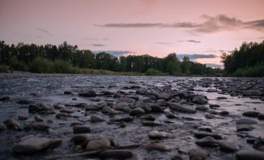 Sheep River at sunset