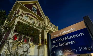 Museum lit up at Night