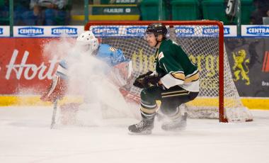 a hockey player on the ice