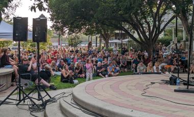 a crowd in okotoks